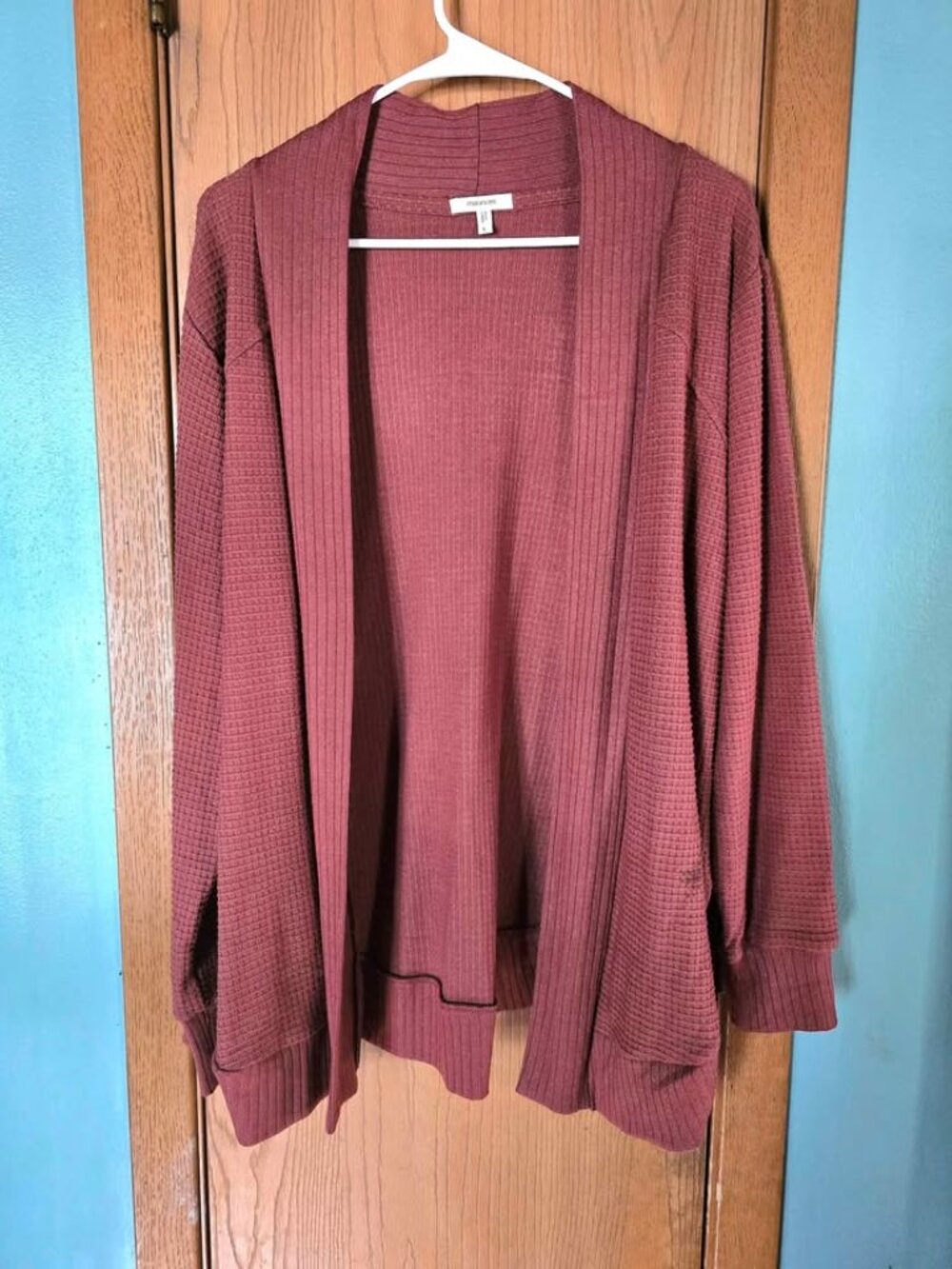 Size L Maurices Rusty Red Long Sleeve Cardigan Sweater